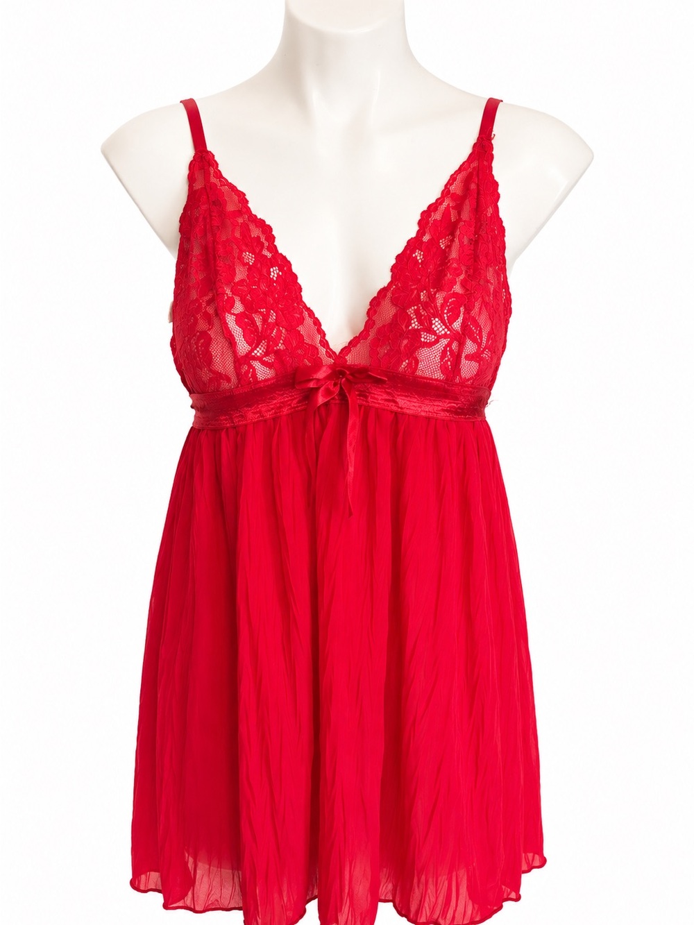 Red Lace Babydoll Chemise - Women Intimates & Sleepwear